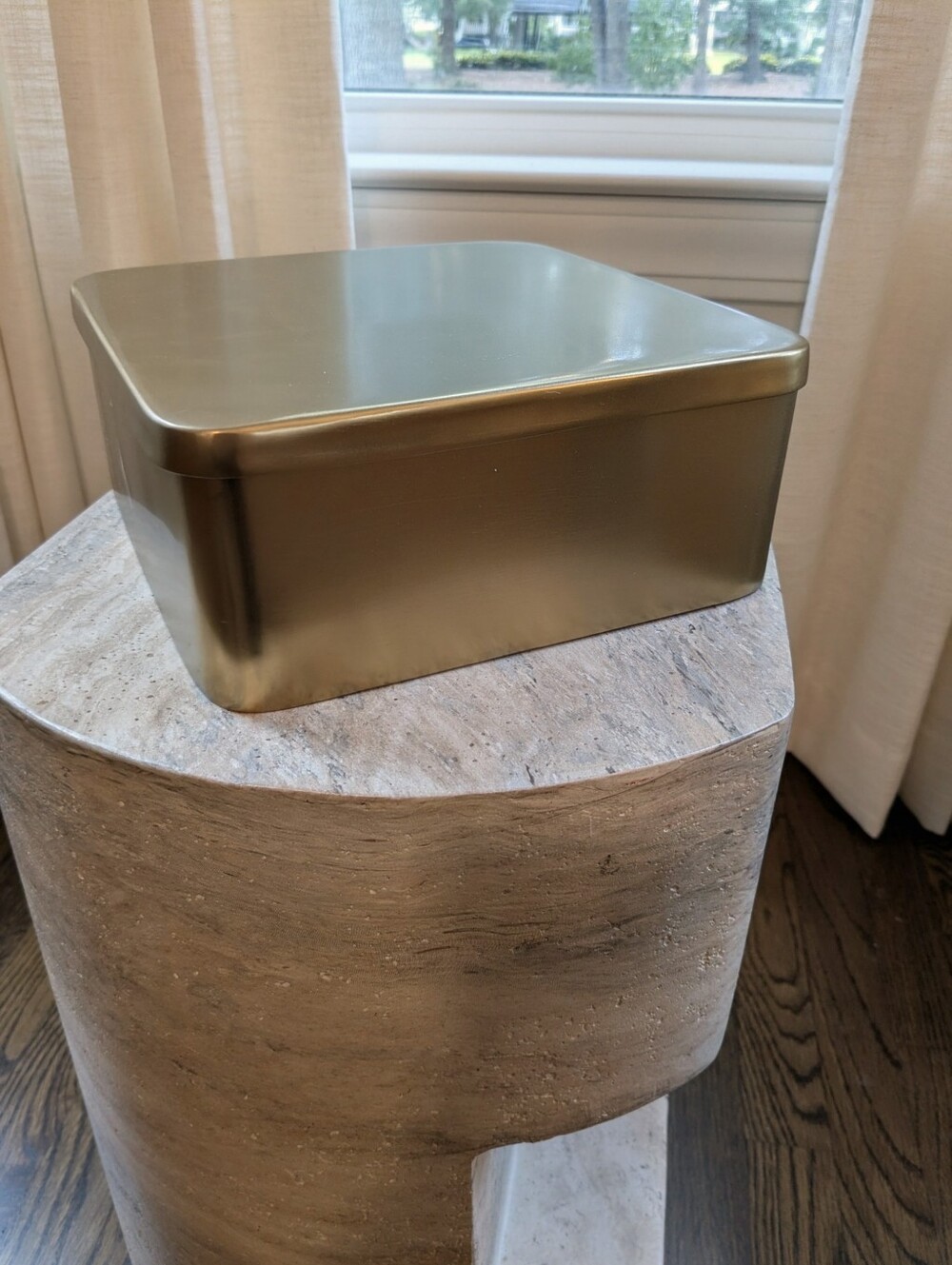 McGee & Co Oswald Metal Box, Brass-Tone, Size Large